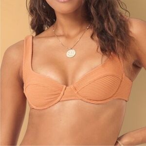 NWT L*SPACE Nikita COPPER bikini top Size Medium